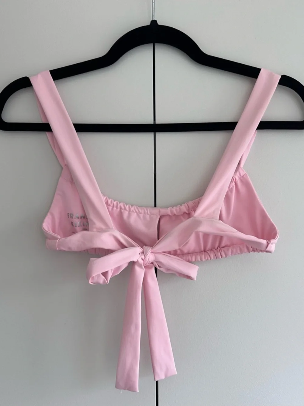Frankie’s Bikinis Willow Ruched Bikini Top in Love Pink - Size Medium